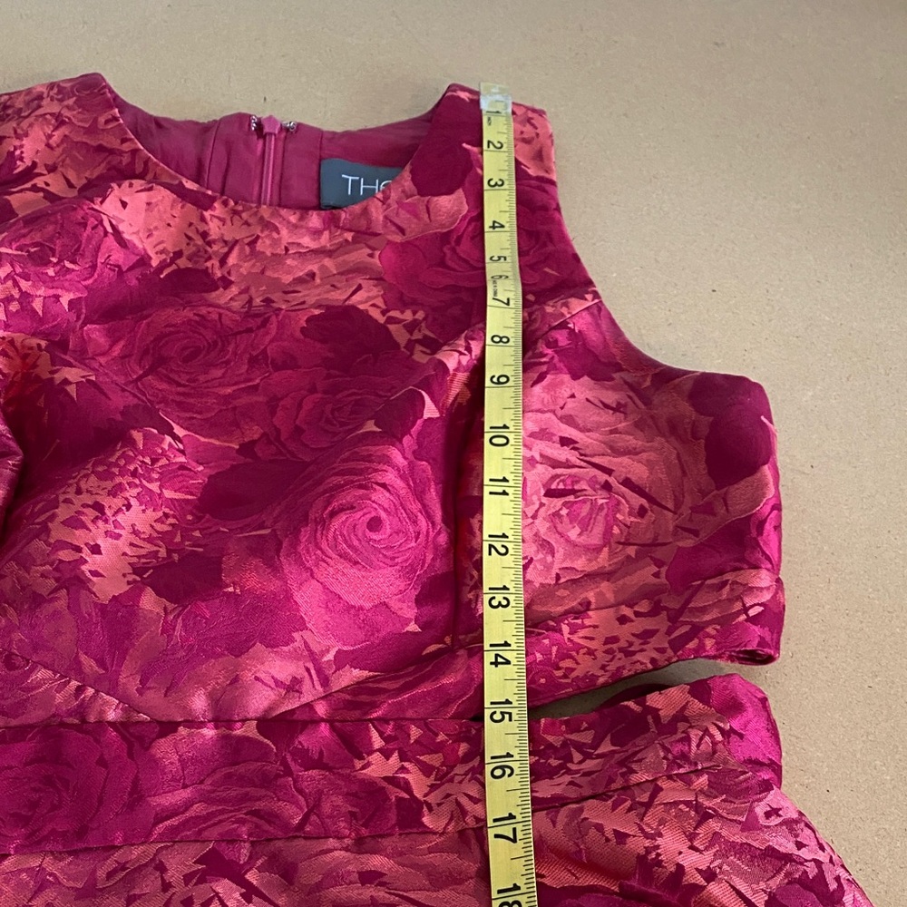 Theia Red Backless Floral Dress - Picture 11 of 15